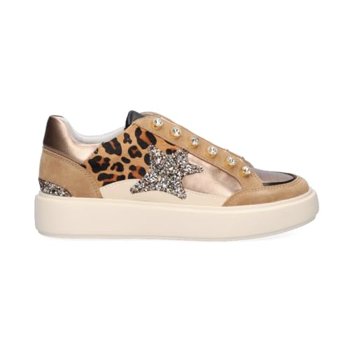 Exé - Zapatillas CORODNES CH3595A-61 para: Mujer Color: Leopard Camel Talla: 39