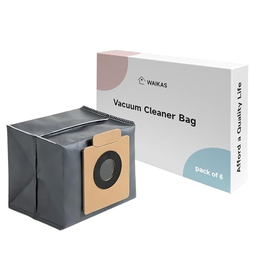 Image of WAIKAS 6 Pack Dust Bags for Eufy X10 Pro Omni, X8 Pro Robot Vacuum Cleaner - Large Capacity Replacement Accessories