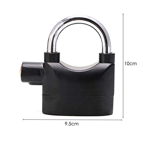 TRIXES 110db Alarmed Heavy Duty Weatherproof Short Shackle Padlock - Image 3