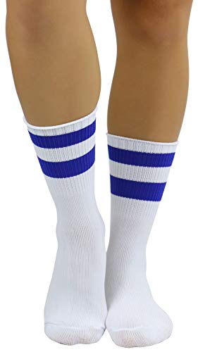 ToBeInStyle Women's Acrylic Ankle Hi With Double Stripe Top Crew Fun Athletic Socks4