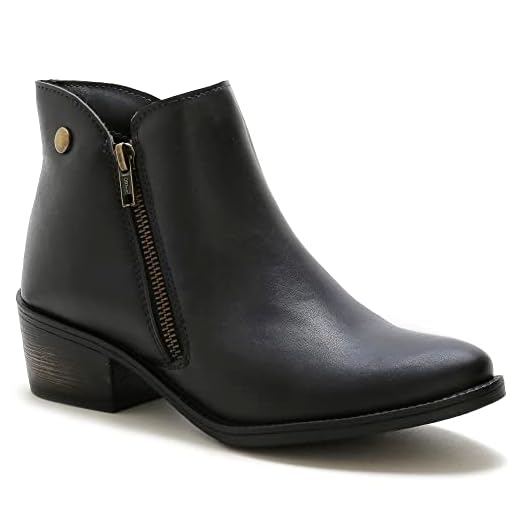 Bota Botinha Feminina Beauty Cano Curto Ziper (34, Preto)