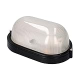 APLIQUE ALUMINIO IP54 OVAL NEGRO E27 100W MODELO CAMBRILS