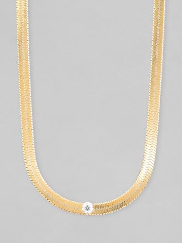 Image of Rubans Demi Fine Stainless Steel Necklace Chain Link Gift for Women & Girls