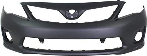 Evan Fischer Front Bumper Cover Compatible With 2011-2013 Toyota Corolla Primed Direct Fit