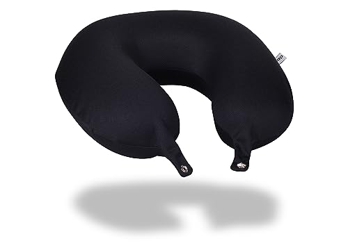 Travesseiro de pescoço para viagem Nasa Voyage Dry Preto - Linha Oficial dos Aeroportos - Nap