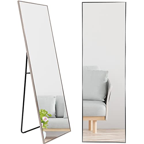 johnlife スタンドミラー 姿見鏡 全身鏡 大型 直角 軽量 おしゃれ 160cmx50cm 鏡 アルミ合金フレーム 飛散防止加工