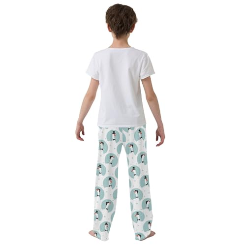 Gentle Goose Boys Long Pants Soft Trousers Elastic Waist Kids Lounge Bottoms with Pockets S-XL3