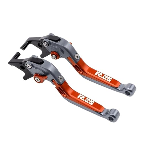Palancas de embrague y freno para Yamaha YZF-R25 2014-2020 regulables y plegables en aluminio negro