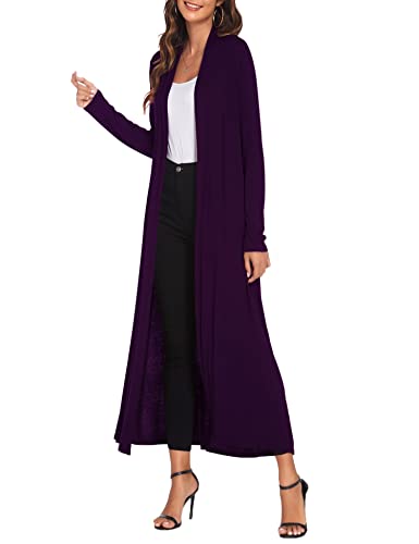 Image of Bluetime Women Floor Length Open Front Cardigan