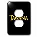 3dRose Tawana classy girl baby name in the USA. Yellow on... - Light Switch Covers (lsp-376547-6)