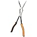 Klein Tools 71400 Long Nose Needle Nose Pliers, Angled Knurled Jaws, Double Rivet, Extended Reach for Tight Space Access, 13-Inch