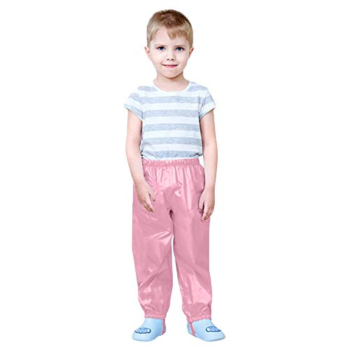 Boys Rain Pants Waterproof Mud Dirty Proof Trouser Lightweight Plain Trendy Pants Baggy Elastic Waist Rainpants2
