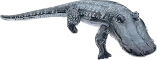 realistic 46" alligator toy float funny and cute. Also serves as a duck deterrent for lakes and pool areas. Perfect for luau, safari, or jungle party decorations and animal-themed birthday parties.