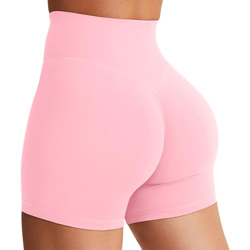 YEOREO SoftHue Women's Biker Shorts Workout Hidden Scrunch Gym Shorts
