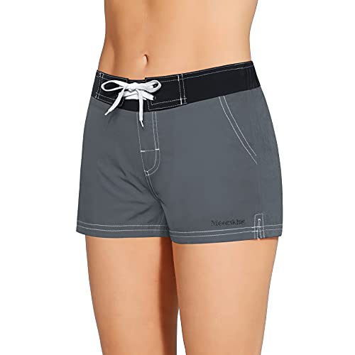 Image of Women Quick Dry Swimwear Trunks Sports Board Shorts with Soft Briefs Inner Lining