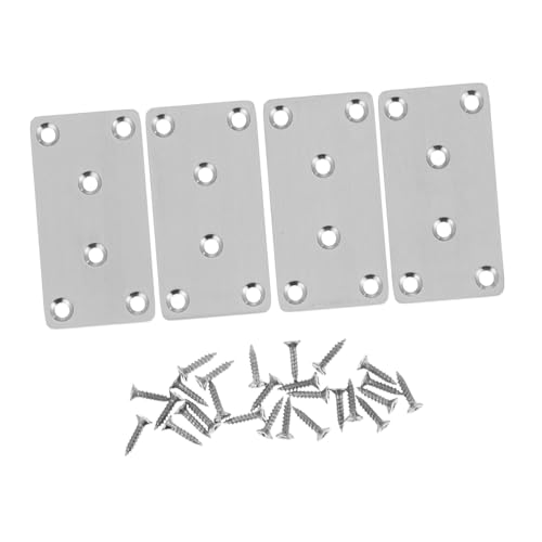 SMASOLO 4個 ステンレス製コーナーブラケット 固定具 連結具 フレーム棚テーブル補修用 ネジ付きカウンターシンク設計 家具木工用