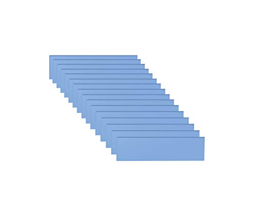 ADWITS 16 stuks X 1,0mm thermisch geleidende siliconen pads met 6,0 W/mk thermische geleidbaarheid, Soft Safe Eenvoudig aan te brengen voor SSD CPU GPU LED IC Chipset Koeling -Blauw