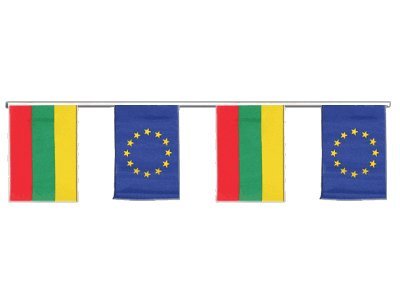 Guirlande d'amitié Lituanie - Union européenne UE de 6 mètres pour décoration