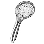 VEHHE Shower Head, High Pressure Shower Heads with 5 Spray Modes(Chrome), Water-Saving Shower Head with Easy-to-Clean Silicone Nozzle, for Children Adults Pets