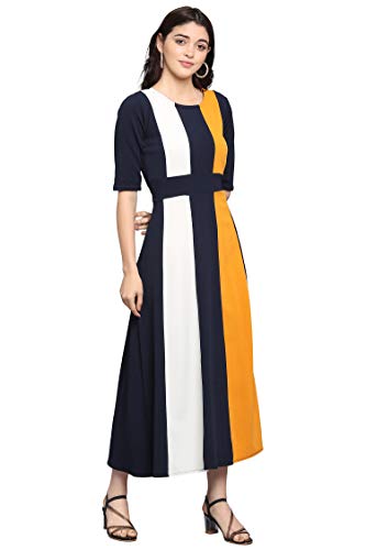 Image of PURVAJA Women's Geometric Half Sleeve Maxi Dress