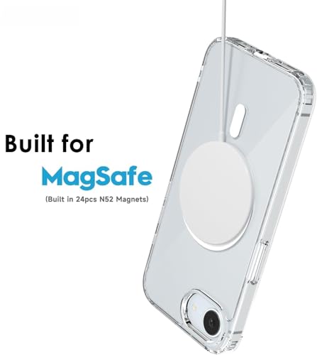 Image of iPhone 16e Transparent Case | Shockproof Bumper & Camera Protection | Magsafe Compatible | Sleek Hard Crystal Back Cover for iPhone 16e - Clear