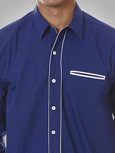 Image of SHIRT THEORY Check Cotton Full Sleeves Casual Shirt for Men II Solid Premium Cotton Shirt II Stylish Shirt for Men II Men Casual Shirt II
