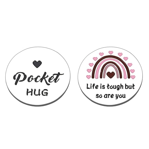 ZZP Anxiety Relief Items Women Accessories Must Haves, Rainbow Pocket Hug Token, Cancer Patients Get Well Soon Breast Cancer Surgery Bariatric Recovery Gifts for Women Men, Rainbow Gifts for Friend