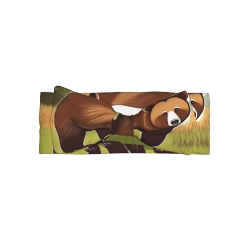 Brown bear walking Baby Bow Headband. Comfortable baby headband, suitable for daily wear and photo props.