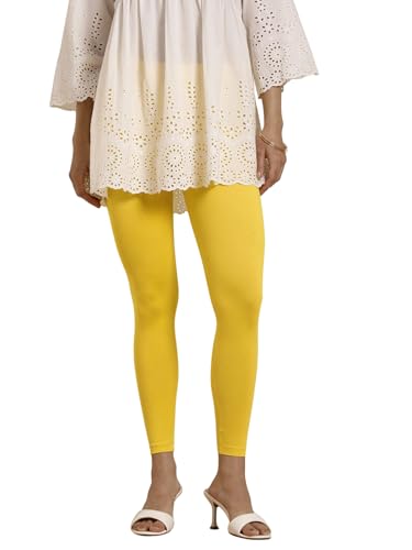 Image of TWIN BIRDS Super Stretchable Cotton Elasthane Fabric Ankle Length Leggings for Women