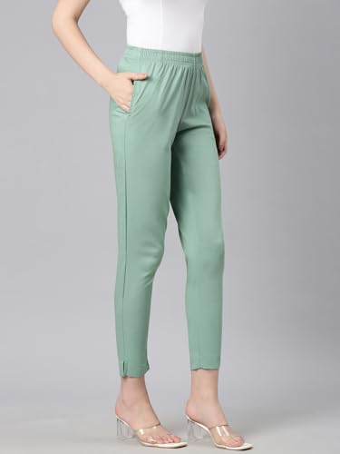 Image of TWIN BIRDS Women Viscose Cotton Kurti Pants | Stretch Ethnic Daily Trousers