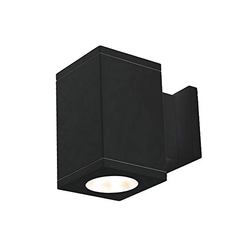 WAC Lighting DC-WS05-F830A-BK Cube Architectural 5" LED Outdoor Wall, 33 Degrees Flood Beam, Away, Black
