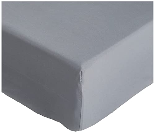 Amazon Basics Drap-housse en microfibre Gris foncé 200 x 200 x 30 cm