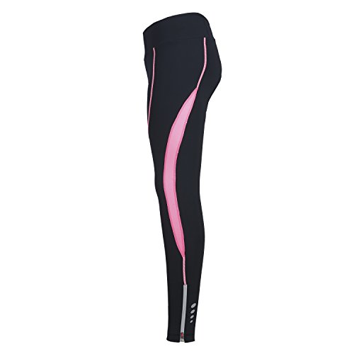 Calça feminina de ciclismo acolchoada 3D justa de compressão, calça longa de bicicleta com cintura l