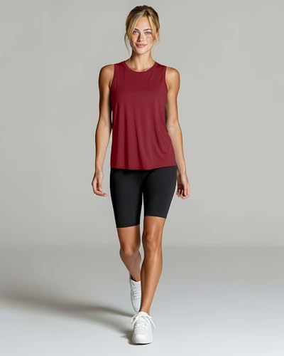 Real Essentials 5 Pack: Women's Dry-Fit Tank Top - Racerback Sleeveless T-Shirt Athletic Workout Gym Shirt (Plus Available)4