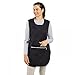 ECHOPPE Chasuble tablier blouse professionnel blanche femme menage aide a domicile entretien auxiliaire de vie NOIR one_size