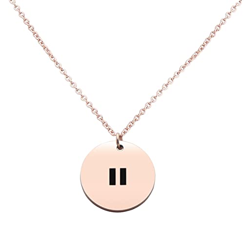 CHENVA Pause Symbol Necklace for Women Meditation Gift Yoga Lovers Jewelry Mental Health Gift Zen Necklace