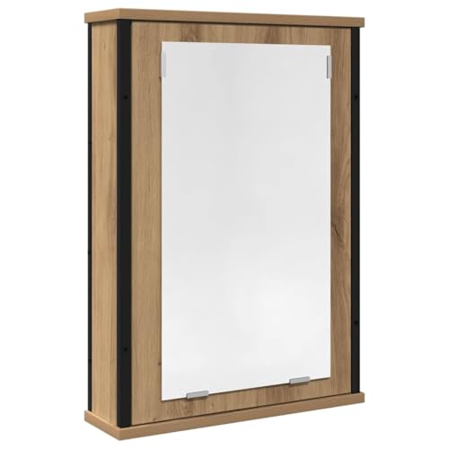 vidaXL Mobile Bagno Specchio Rovere Artigianale 42x12x60 cm Truciolato, Mobile Specchio da Toilette, armadietto da Bagno con Specchio, Mobile vanità a Specchio