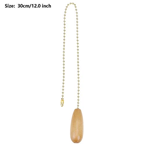Image of CHICTRY 4Pcs Wooden Ceiling Fan Chain Pulls Pendant Vintage Pull Chain Extension for Ceiling Light Lamp Fan Decoration Home Wedding Decor Ornament Wood Color One Size