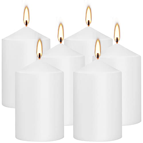Fclayvts 6U-1JA7-EM3V White Pillar Candles thumb #1