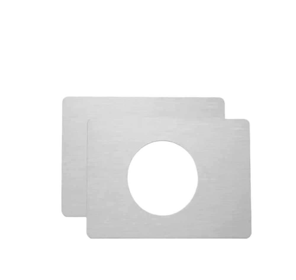Gentryroo Silver 2Pc Repair Doors Lock Plate Stainless Steel Hardware Reinforcement Installation