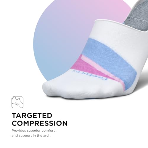 Image of Feetures Everyday Light Cushion Invisible Sock for Men - Anti-Slip Sock Liner with Targeted Compression - (1 Pair)