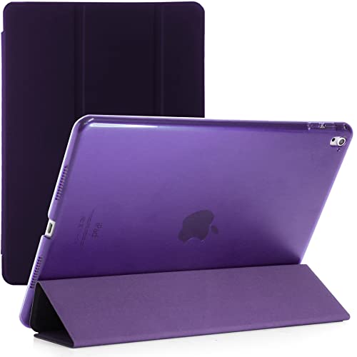 For Apple iPad Pro 9.7 2016 A1674/1675 Smart case Magnetic Stand cover with Wake/Sleep (Purple)