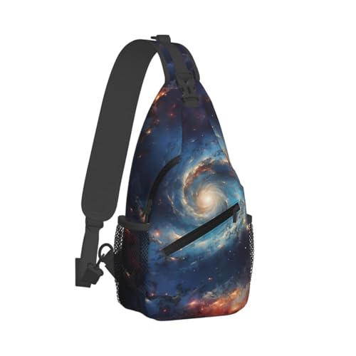 Bolso cruzado con diseño Cosmic Swirl, unisex, ligero miniatura 2