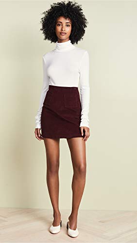 Image of Splendid Women's 1x1 Rib Long Sleeve Turtleneck Shirt, XX-Large, White