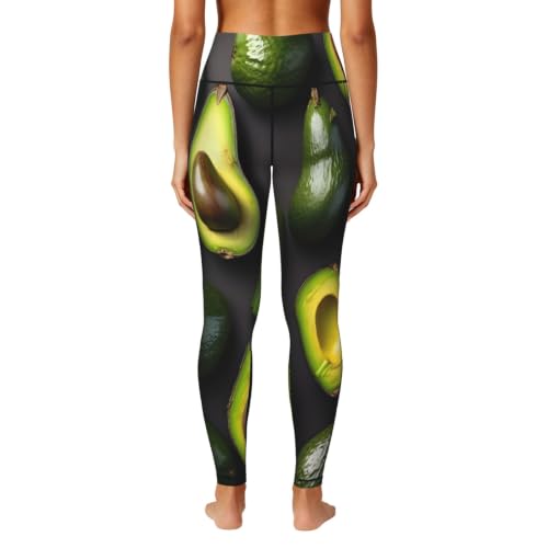Pantalones de yoga casuales de aguacate con prácticos bolsillos para correr y fitness 4