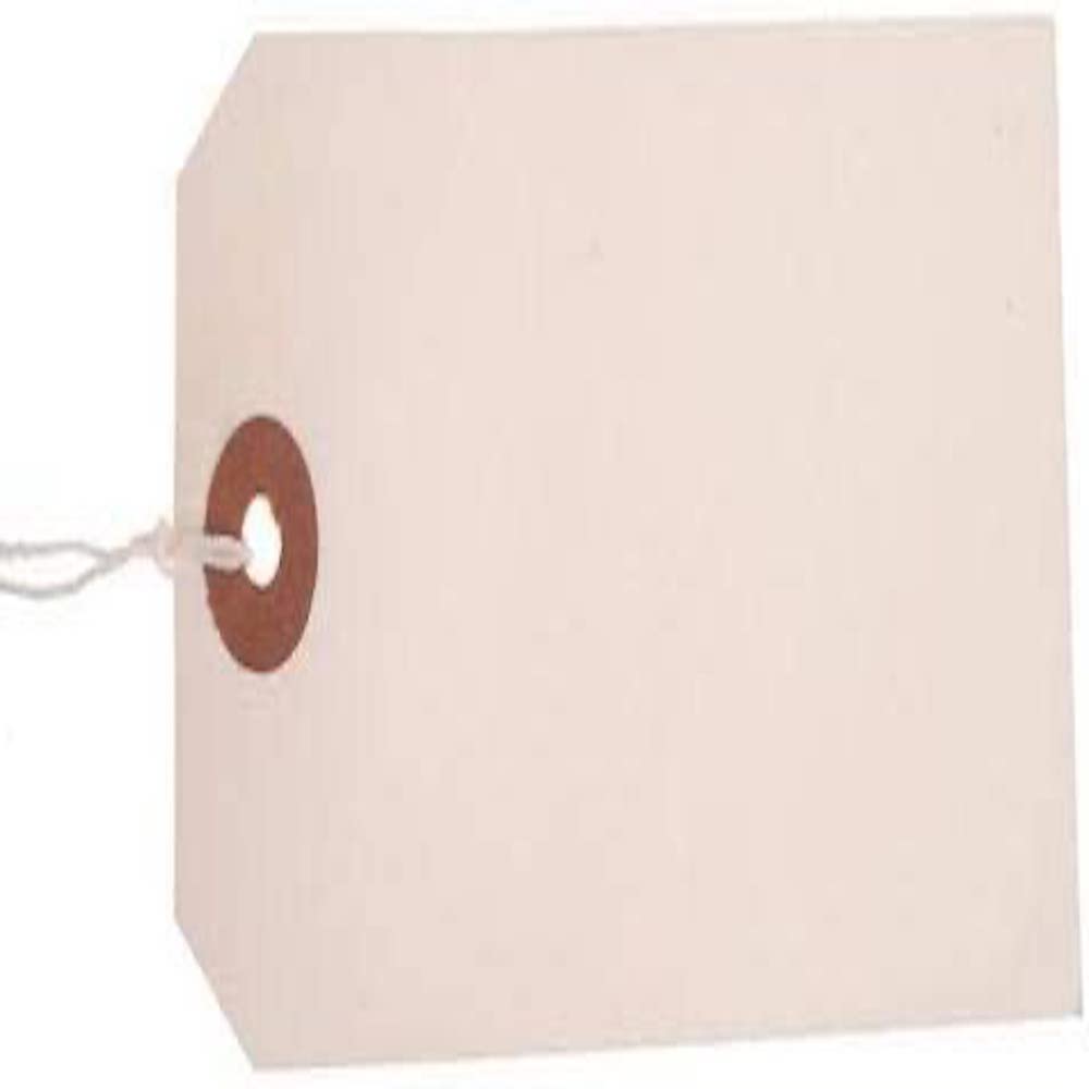 ValueX Reinforced Coloured Strung Tag 37x24mm White Pack 1000 T257838