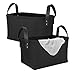 Cestino Portaoggetti in Feltro 2 Pezzi Scatola Pieghevole Scatole Portaoggetti, Cesto Portagiochi Bambini con Maniglia, Utilizzato per Riporre Vestiti, Scarpe, Libri, 33*20*23 cm, Nero