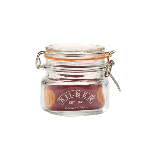 Image of Kilner Premium 1.5L Airtight Square Clip Top Glass Jar for Food Storage, Biscuits, Cereals, Pulses | Multipurpose, BPA Free, Reusable Kitchen Container