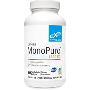 Xymogen Omega MonoPure 1300 EC – Fish Oil with 3X Greater Absorption – DHA EPA Omega-3 Supplement for Cardiovascular…