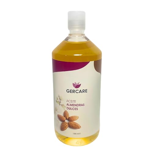 Aceite Corporal Hidratante de Almendras Dulces. Hidratación Natural para Piel y Cabello. 100% Puro. Masajes, Desmaquilla, Nutre y Reafirma. Dermatitis de Pañal. (1000 ml)